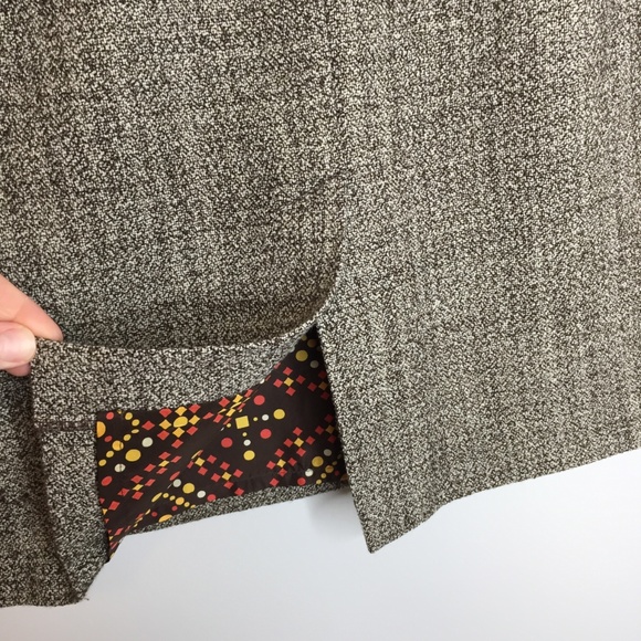 Tory Burch Brown Tweed Pencil Skirt | 10 - Picture 4 of 8